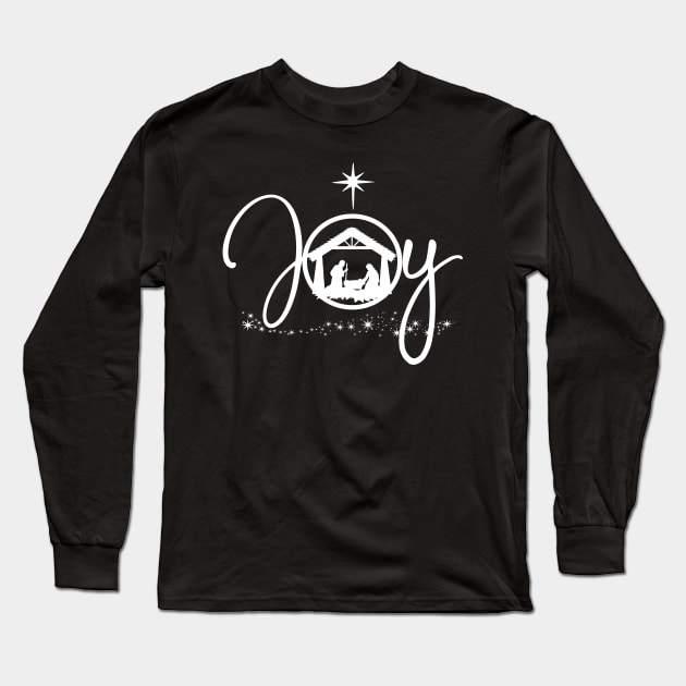 Christian Christmas Joy Jesus Nativity Scene Faith Gift Long Sleeve T-Shirt by Kimmicsts